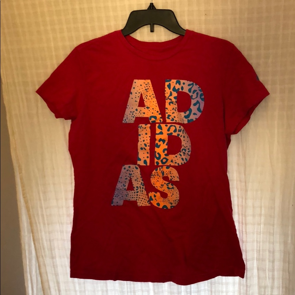 Hot pink Adidas tee